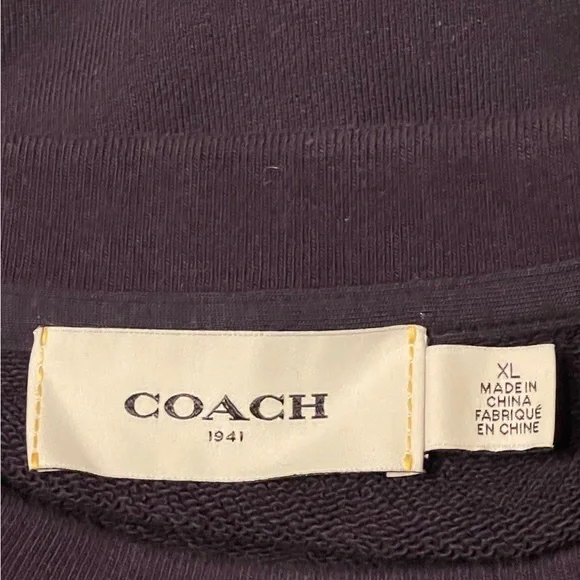 Coach Embroidered Rexy Dark Blue Sweater
